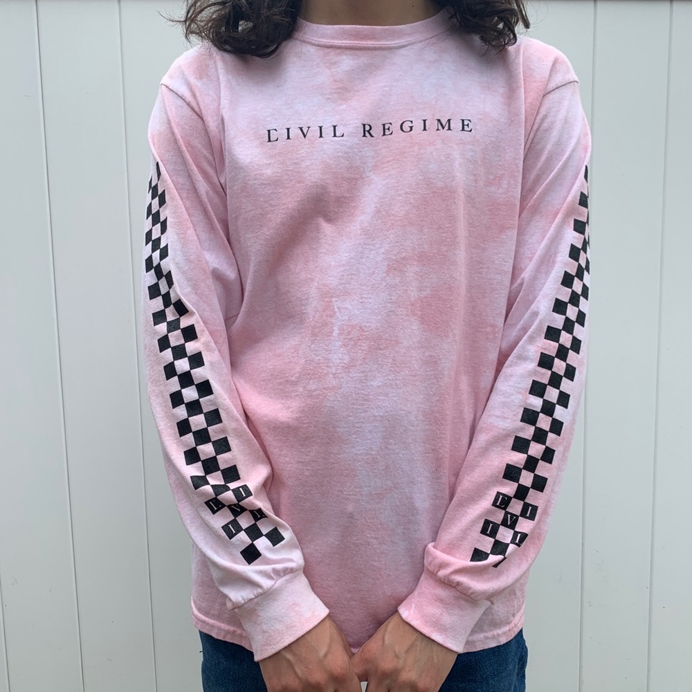 Civil Regime Bleached/Tie-Dye Long Sleeve T-Shirt